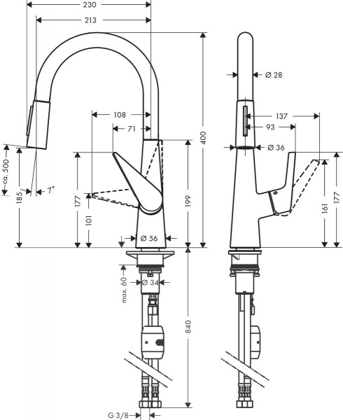 Смеситель для кухни Hansgrohe Talis S 72813000 фото