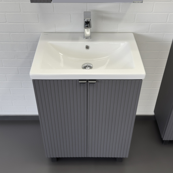 Тумба с раковиной Comforty Лима 60Н 00-00019240 антрацит фото