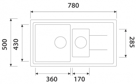 Мойка кухонная Kaiser KG2M-7850-BP черный мрамор фото