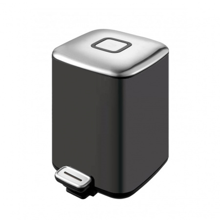 Мусорное ведро для ванной с педалью WeltWasser WW MILA BL 12L черное фото