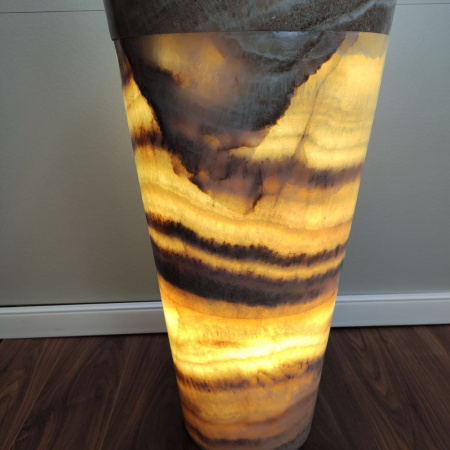 Раковина напольная из оникса Yellow ON-01355 (45*45*90) фото