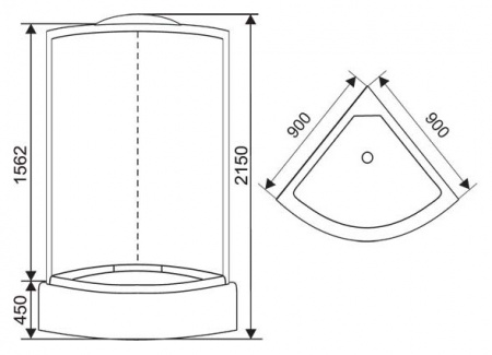 Душевая кабина Arcus AS-104 90x90 фото