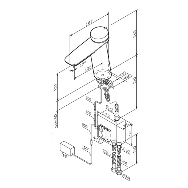 Смеситель для раковины AM.PM Inspire 2.0 F50A02400 фото