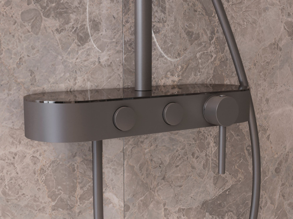 Душевая система Vincea VSFS-402GM вороненая сталь фото