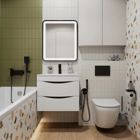 Клавиша смыва Iddis Unifix UNI02MBi77 черная матовая фото