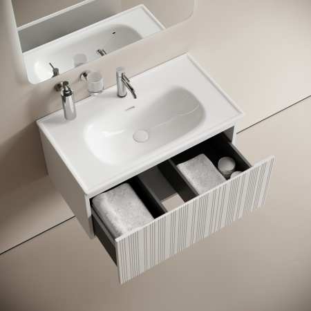 Тумба под раковину Sancos Code CD80W белая фото