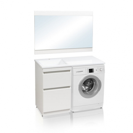 Тумба с раковиной Style Line Даллас 110 Люкс Plus белая фото