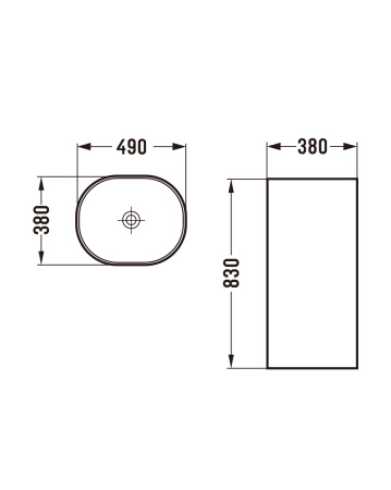 Напольная раковина SantiLine SL-4027 49x38 фото
