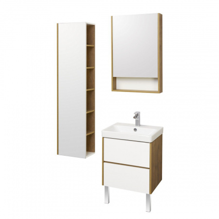 Тумба под раковину Акватон Сканди 55 1A251701SDZ90 белый/дуб рустикальный фото