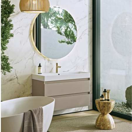 Тумба под раковину Aqwella Geometria 100 GE01102MD морская дюна фото