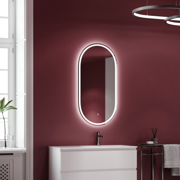 Зеркало с подсветкой Sancos Oval OV55F 55x105 фото