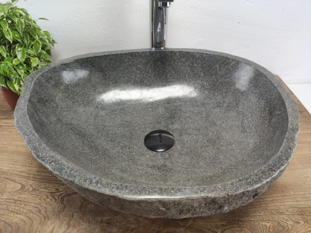 Накладная раковина из речного камня RS0770 (50*42*15) фото