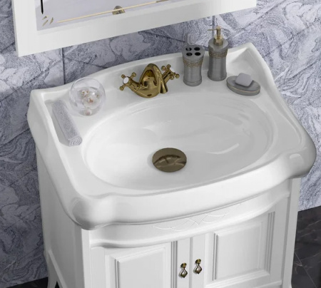 Тумба с раковиной Opadiris Лоренцо 80 Z0000008220 белая фото