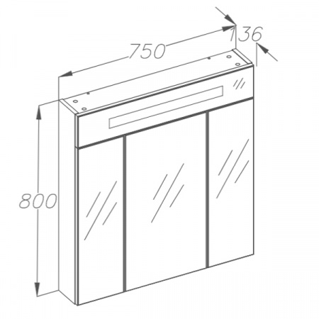 Зеркало-шкаф Smile Фреш 80 Z0000010398 фото