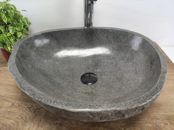 Накладная раковина из речного камня RS0770 (50*42*15) фото