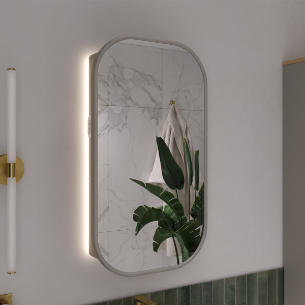 Зеркальный шкаф с подсветкой EQUIL Desert 45 szDSRT.LED45.R/L-25 амарок  фото