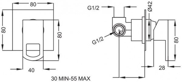 Смеситель для душа Cezares Levico LEVICO-DIM-01-Cr фото