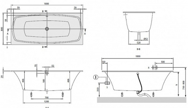 Квариловая ванна Villeroy & Boch My Art UBQ180MYA2V-01 180x80 фото