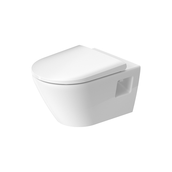 Подвесной унитаз безободковый Duravit D-Neo 45780900A1 (2578090000+0021690000) с сиденьем фото