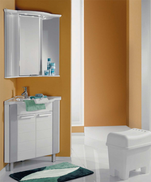 Зеркало-шкаф с подсветкой Акватон Альтаир 62 1A042702AR010 белый фото