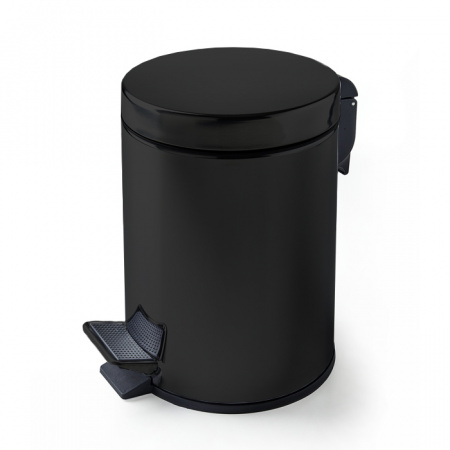Мусорное ведро для ванной с педалью 3SC Hotel&Hotel HO65NO черное матовое фото