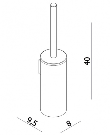 Ершик для туалета Omnires Uni UN10620/OCR фото