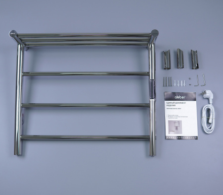 Электрический полотенцесушитель с полочкой Abber Standard AH4614 хром фото