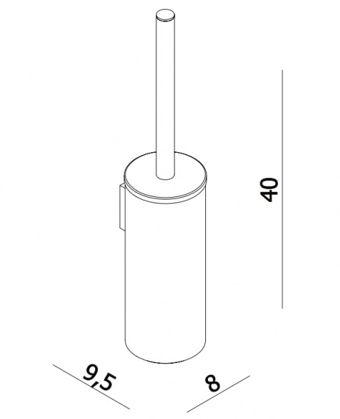 Ершик для туалета Omnires Uni UN10620/OCR фото