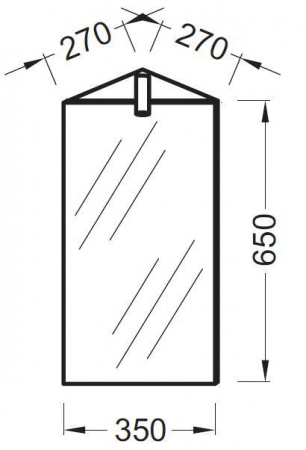 Угловое зеркало Jacob Delafon Odeon Up EB870-NF фото