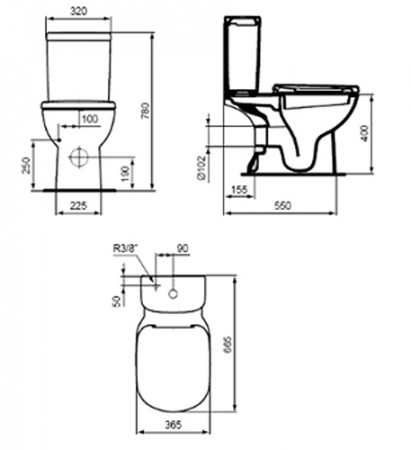 Унитаз напольный с бачком Ideal Standard Tempo T331201 фото