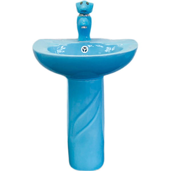 Детская раковина со смесителем Comforty 00-00008356 голубая фото