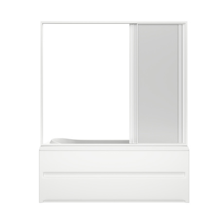 Шторка для ванны раздвижная Bas Стайл Grape (3 ств.) матовое стекло фото