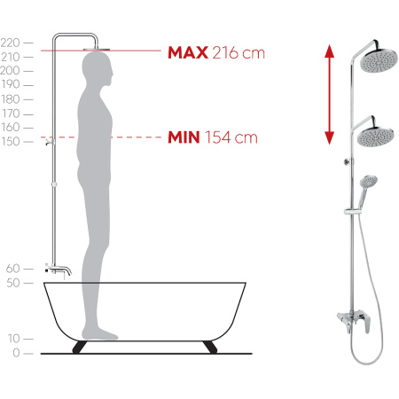 Душевая система Ferro Algeo NP78-BAG13U Хром фото