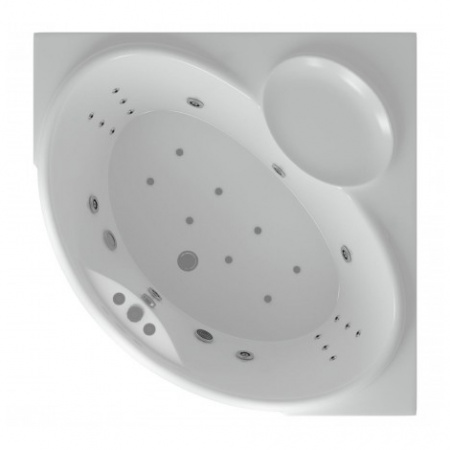 Акриловая ванна Aquatek Эпсилон без гидромассажа 150х150 с каркасом и экраном фото