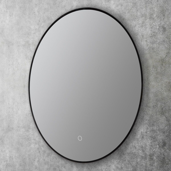 Зеркало с подсветкой Art&Max Sanremo AM-San-800-DS-F-Nero 80x80 фото