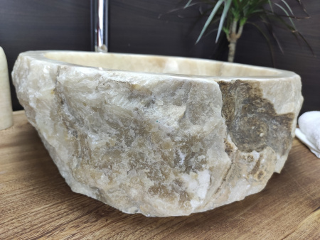 Накладная раковина из оникса Indo Erozy Бавиан EO-00049 фото