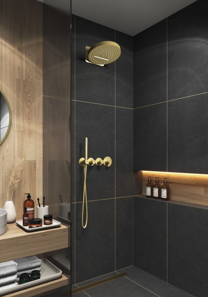 Душевая система скрытого монтажа Timo Saona SX-2329/17SM матовое золото фото