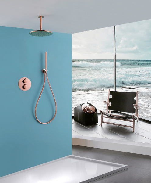 Душевая система скрытого монтажа Abber Wasser Kreis AF8121RG розовое золото фото