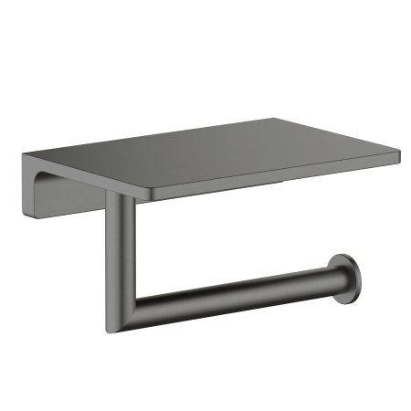 Держатель для туалетной бумаги с полочкой Timo Saona 13043/18 черное золото фото