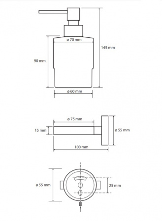 Дозатор для жидкого мыла Bemeta White 104109104 фото