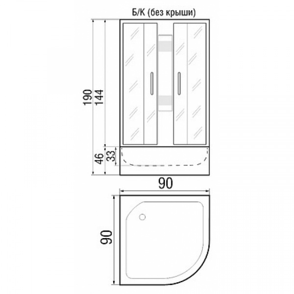 Душевая кабина River Rein Б/К 90/46 МТ фото