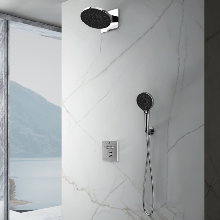 Душевая система скрытого монтажа с термостатом Vincea Inspire VSFW-3I21MT5CH хром фото