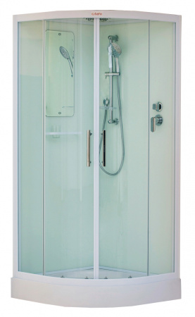 Душевая кабина Esbano ESKW90СR (со стеклянной крышей) 90х90 фото