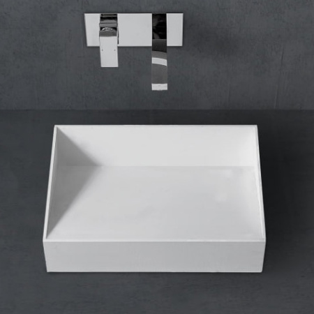 Накладная раковина Abber Stein AS2623 60x35 белая матовая фото