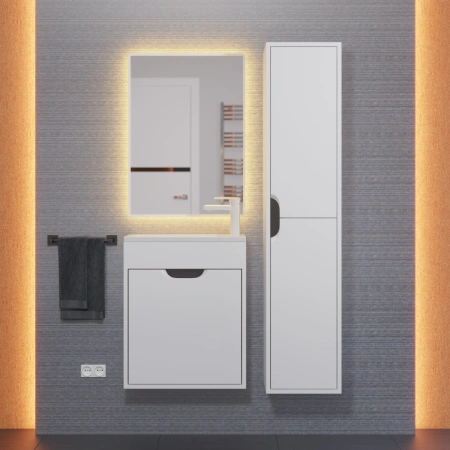 Тумба под раковину Uperwood Modul 50 2930205359 белая/черная фото