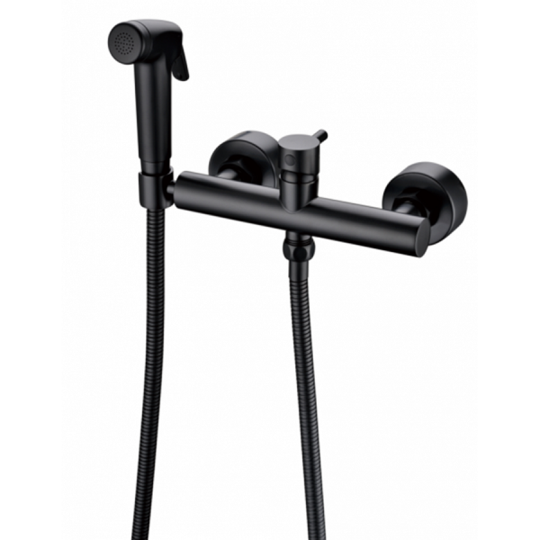 Гигиенический душ со смесителем Bravat D9141BW-RUS черный фото
