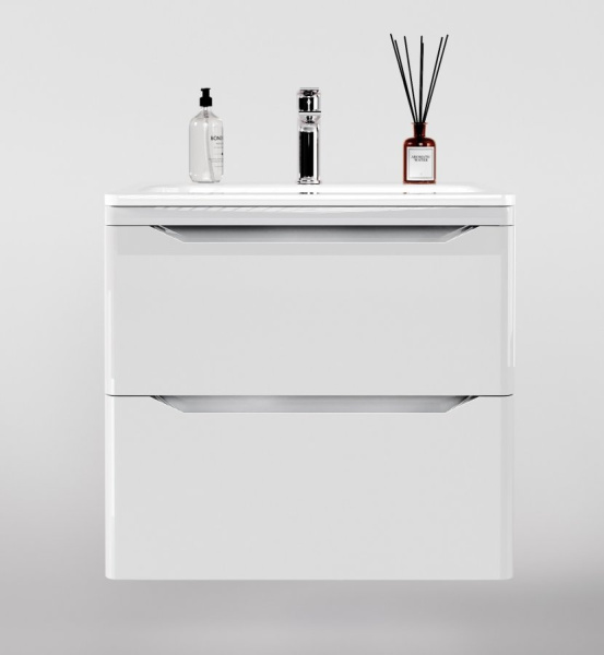 Тумба под раковину Style Line Марелла 60 Люкс Plus СС-00002405 белый глянец антискрейтч фото