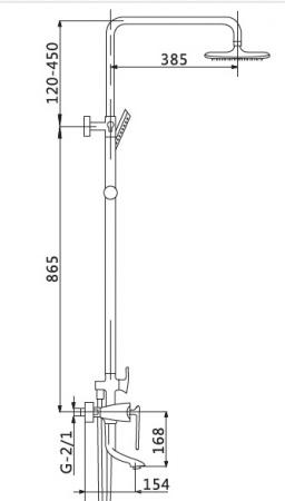 Душевая система (стойка) Oute T109 Т10908 фото