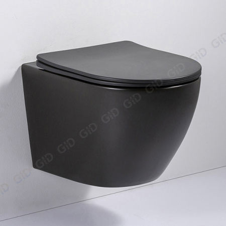 Унитаз подвесной GID Bm2198 черный матовый фото
