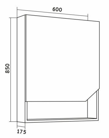 Зеркало-шкаф Grossman Инлайн 60 206002 фото